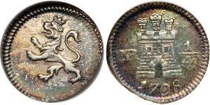 1/4 Real Vicereame della Nuova Granada (1717 - 1819) Argento 