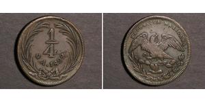 1/4 Real Estados Unidos Mexicanos (1846 - 1863) Cobre 