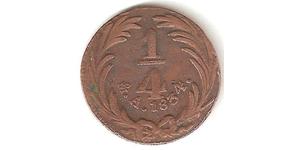 1/4 Real Second Federal Republic of Mexico (1846 - 1863) Copper 