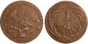 1/4 Real Second Federal Republic of Mexico (1846 - 1863) Cuivre 
