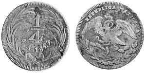 1/4 Real Second Federal Republic of Mexico (1846 - 1863) Cuivre 