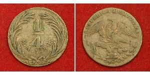 1/4 Real Second Federal Republic of Mexico (1846 - 1863) Kupfer 