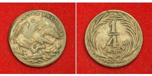 1/4 Real Second Federal Republic of Mexico (1846 - 1863) Rame 