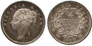 1/4 Rupee Raj britannique (1858-1947) Argent Victoria (1819 - 1901)