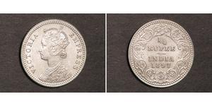 1/4 Rupee Raj britannique (1858-1947) Argent Victoria (1819 - 1901)