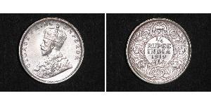 1/4 Rupee Raj Britannico (1858-1947) Argento Giorgio V (1865-1936)