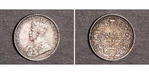 1/4 Rupee Raj Britannico (1858-1947) Argento Giorgio V (1865-1936)