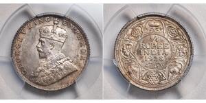 1/4 Rupee Raj Britannico (1858-1947) Argento Giorgio V (1865-1936)