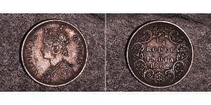 1/4 Rupee Raj Britannico (1858-1947) Argento Vittoria (1819 - 1901)