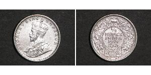 1/4 Rupee Raj Britannico (1858-1947) Argento Giorgio V (1865-1936)