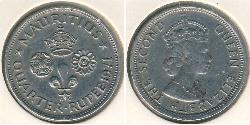1/4 Rupee Mauritius Kupfer/Nickel 