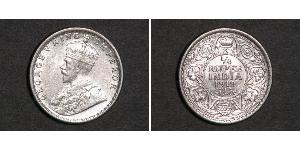 1/4 Rupee Raj Británico (1858-1947) Plata Jorge V (1865-1936)