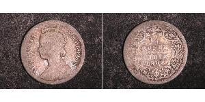 1/4 Rupee Raj Británico (1858-1947) Plata Victoria (1819 - 1901)