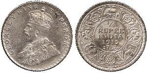 1/4 Rupee Britisch-Indien (1858-1947) Silber George V (1865-1936)