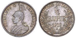 1/4 Rupee Deutsch-Ostafrika (1885-1919) Silber 