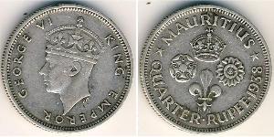 1/4 Rupee Mauritius (1968 - ) Silber 