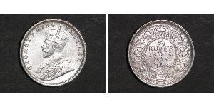 1/4 Rupee British Raj (1858-1947) Silver George V of the United Kingdom (1865-1936)
