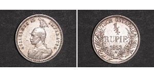 1/4 Rupee German East Africa (1885-1919) 銀 