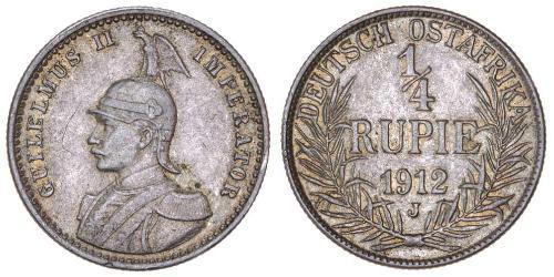 1/4 Rupee German East Africa (1885-1919) 銀 