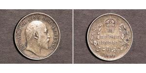 1/4 Rupee 英属印度 (1858 - 1947) 銀 爱德华七世 (1841-1910)