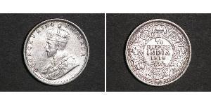 1/4 Rupee 英属印度 (1858 - 1947) 銀 乔治五世  (1865-1936)