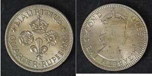 1/4 Rupee 毛里求斯 (1968 - ) 銅/镍 