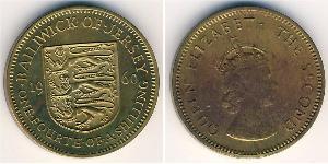 1/4 Shilling Jersey (1066 - ) Nickel/Laiton Elizabeth II (1926-2022)