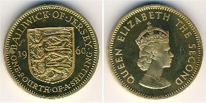 1/4 Shilling Jersey (1066 - ) Nickel/Laiton Elizabeth II (1926-2022)