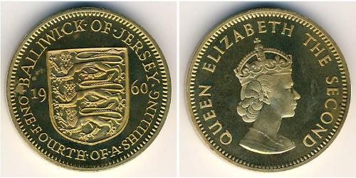 1/4 Shilling Jersey (1066 - ) Níquel/Latón Isabel II (1926-2022)