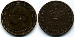 1/4 Tanga Portugiesisch-Indien (1510-1961) Kupfer 