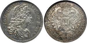 1/4 Thaler Ååstenrik Argent Charles VI du Saint-Empire (1685-1740)