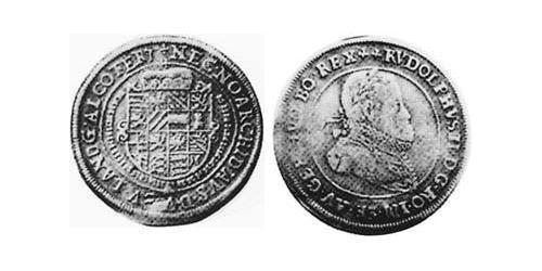1/4 Thaler Alsazia Argento Rodolfo II del Sacro Romano Impero (1552 - 1612)