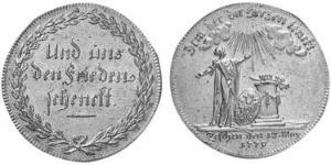 1/4 Thaler Principato di Ansbach (1398–1792) Argento Cristiano Federico di Brandeburgo-Ansbach(1736 – 1806)