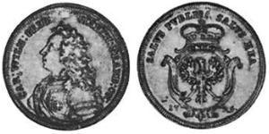 1/4 Thaler Principato di Ansbach (1398–1792) Argento Carlo Guglielmo Federico di Brandeburgo-Ansbach(1712 – 1757)