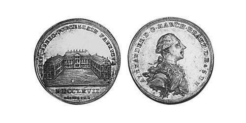 1/4 Thaler Principato di Ansbach (1398–1792) Argento Cristiano Federico di Brandeburgo-Ansbach(1736 – 1806)