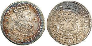 1/4 Thaler Gdansk (1454-1793) / República de las Dos Naciones (1569-1795) Plata Sigismund III