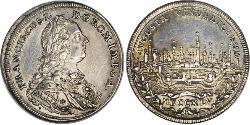 1/4 Thaler Imperial City of Augsburg (1276 - 1803) Silver Francis I, Holy Roman Emperor (1708-1765)