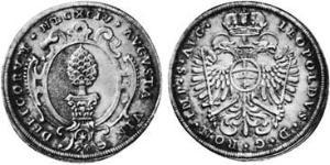 1/4 Thaler Imperial City of Augsburg (1276 - 1803) Silver Leopold I, Holy Roman Emperor (1640-1705)