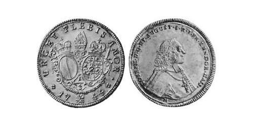 1/4 Thaler Imperial City of Augsburg (1276 - 1803) Silver Joseph Ignaz Philipp von Hessen-Darmstadt (1699–1768)