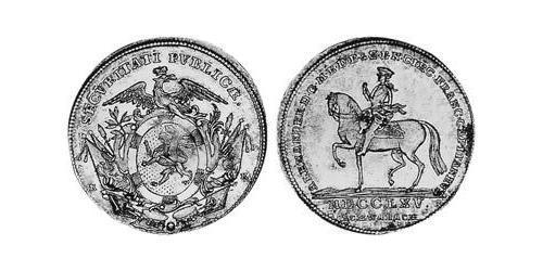 1/4 Thaler Principality of Ansbach (1398–1792) Silver Charles Alexander, Margrave of Brandenburg-Ansbach (1736 – 1806)
