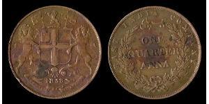 1/4 Анна Британська Індія (1858-1947) Мідь 