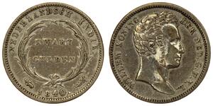 1/4 Гульден Королівство Нідерланди (1815 - ) Срібло 
