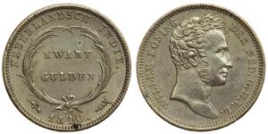 1/4 Гульден Королівство Нідерланди (1815 - ) Срібло 