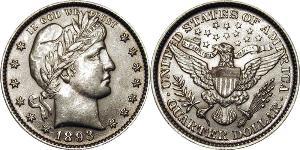 1/4 Долар / 25 Цент США (1776 - ) Мідь/Срібло 
