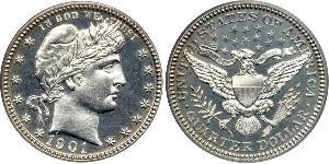 1/4 Долар / 25 Цент США (1776 - ) Мідь/Срібло 