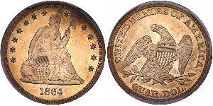 1/4 Долар / 25 Цент США (1776 - ) Мідь/Срібло 