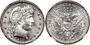 1/4 Долар / 25 Цент США (1776 - ) Мідь/Срібло 
