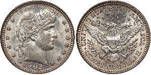 1/4 Долар / 25 Цент США (1776 - ) Мідь/Срібло 