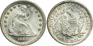 1/4 Долар / 25 Цент США (1776 - ) Срібло 