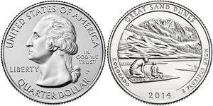 1/4 Доллар США (1776 - ) Медь Джордж Вашингтон